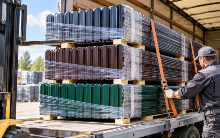 Перевозка евроштакетника: упаковка и крепление груза